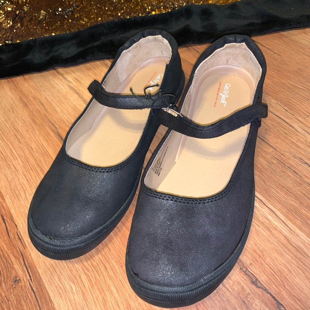 NWOT Girls Black Mary Jane Style Shoe for School